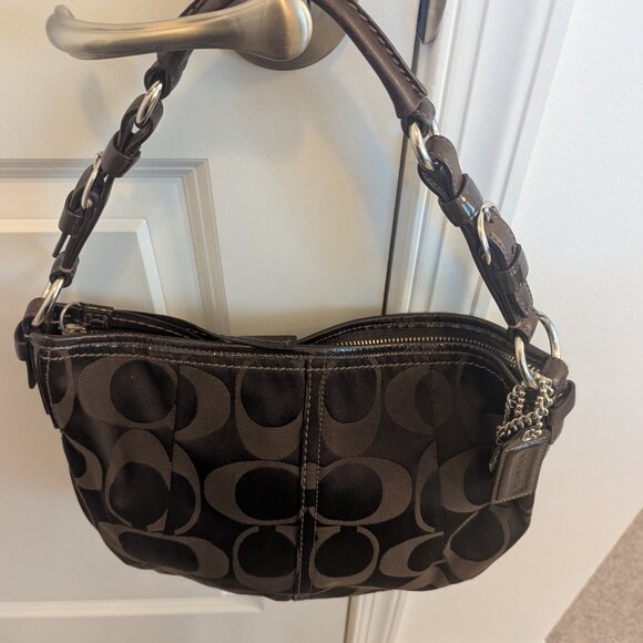 Coach Sateen Shoulder Bag Soho Hobo - Dark Brown & Wallet, No. H0868-12675 - Picture 13 of 13